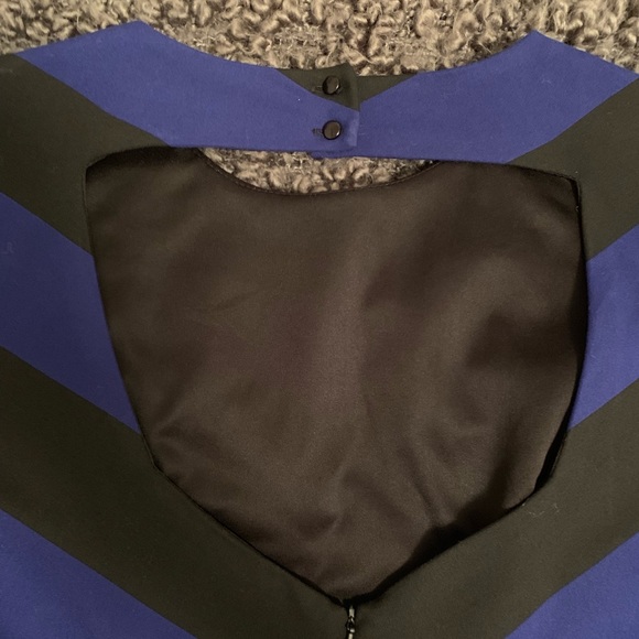 Zara Trafaluc Black & Blue Striped Dress - Picture 4 of 8